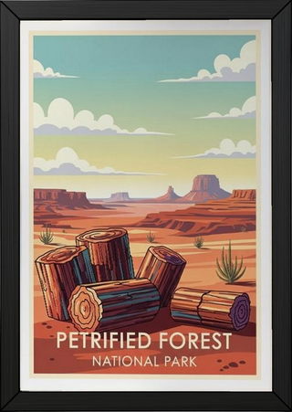 Petrified Forest National Park Poster — Vintage Arizona Painted Desert Print