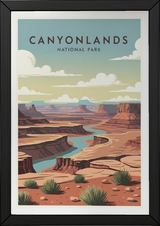 Canyonlands National Park Poster — Vintage Utah Mesa River Print