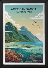American Samoa National Park Poster — Vintage Pacific Island Travel Print