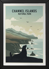 Channel Islands National Park Poster — Vintage California Sea Lion Coast Print