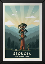 Sequoia National Park Poster — Vintage California General Sherman Tree Print