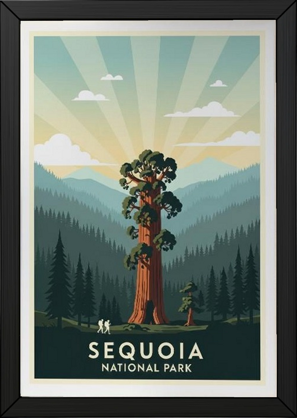 Sequoia National Park Poster — Vintage California General Sherman Tree Print