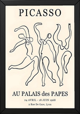Picasso Au Palais des Papes 1968 Exhibition Poster Vintage Line Art Print