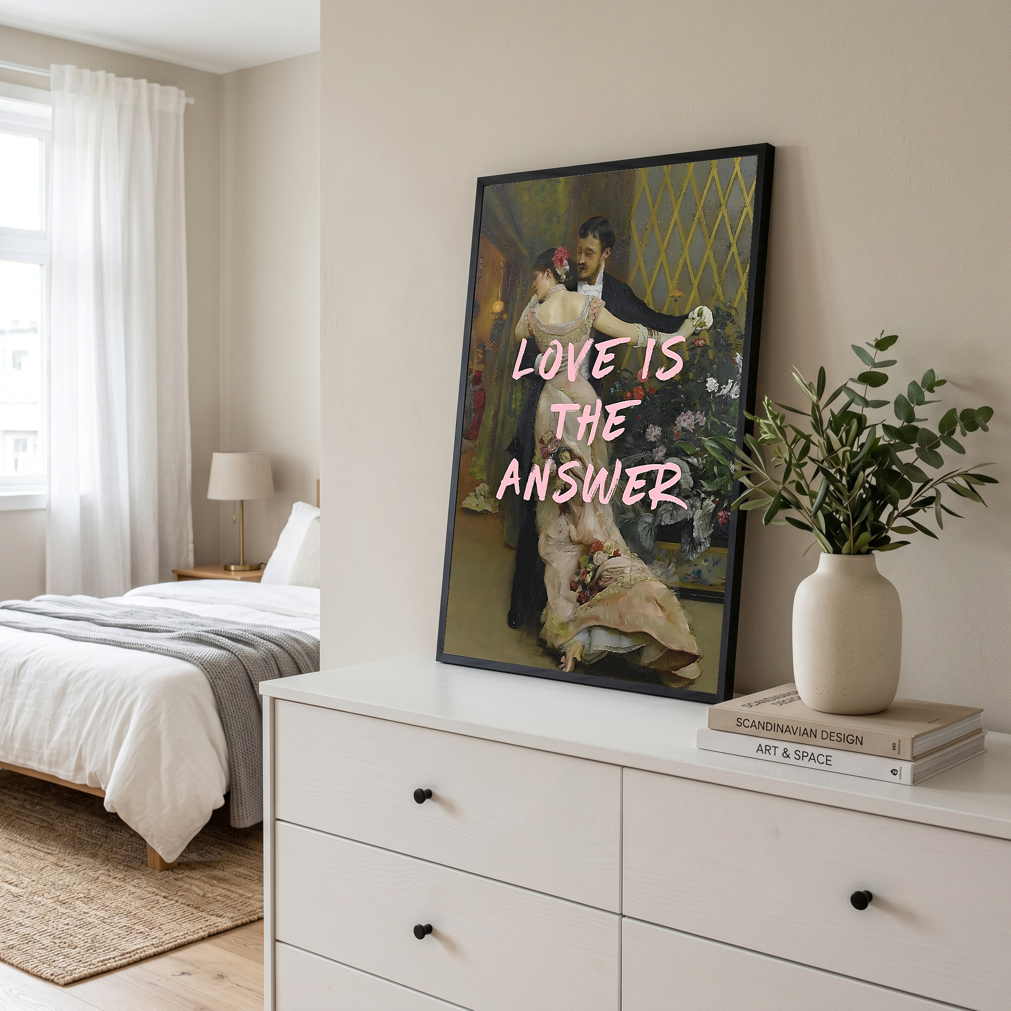 Love is the Answer Wall Art Print — Inspiring Love Quote Poster