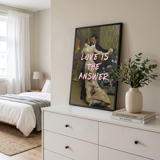 Love is the Answer Wall Art Print — Inspiring Love Quote Poster