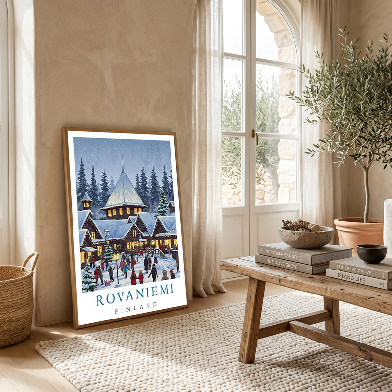 Rovaniemi Finland — Santa Village Winter Travel Wall Art Print