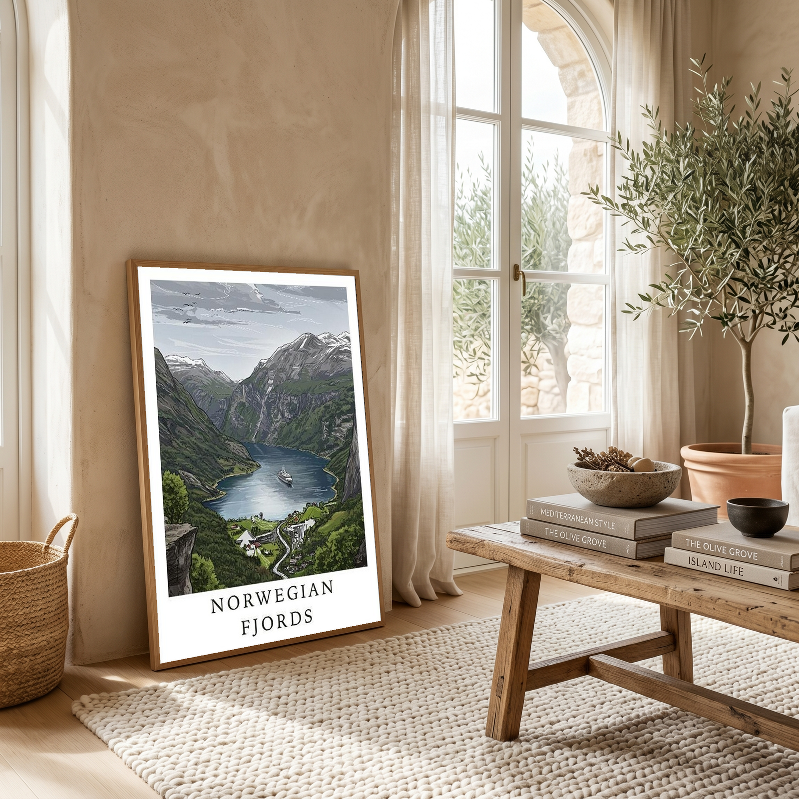 Norwegian Fjords — Geirangerfjord Scenic Travel Wall Art Print
