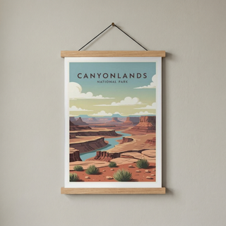 Canyonlands National Park Poster — Vintage Utah Mesa River Print