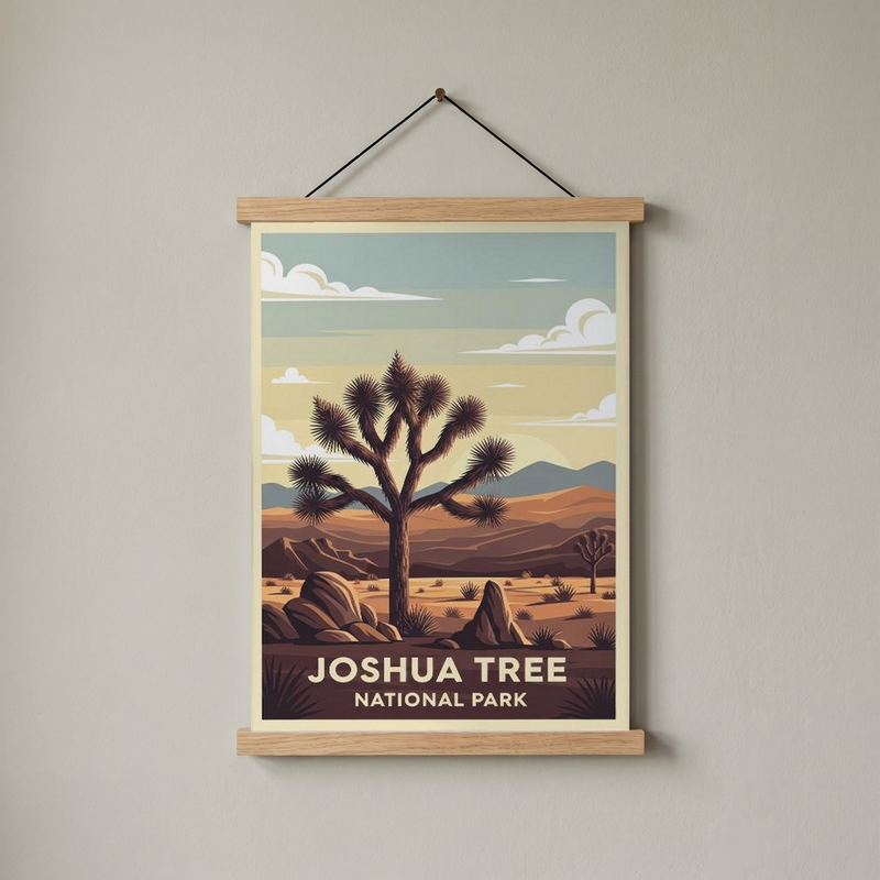 Joshua Tree National Park Poster — Vintage California Desert Yucca Print