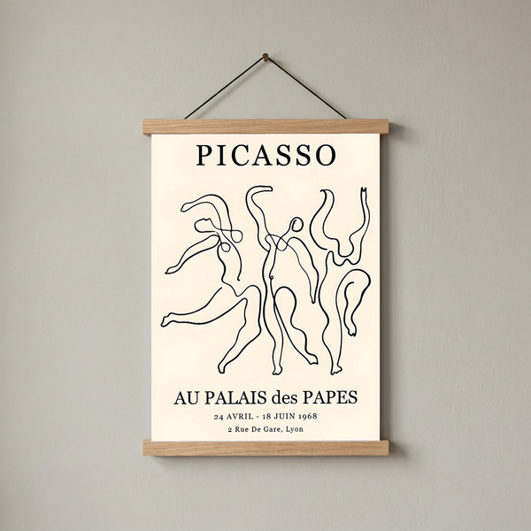 Picasso Au Palais des Papes 1968 Exhibition Poster Vintage Line Art Print