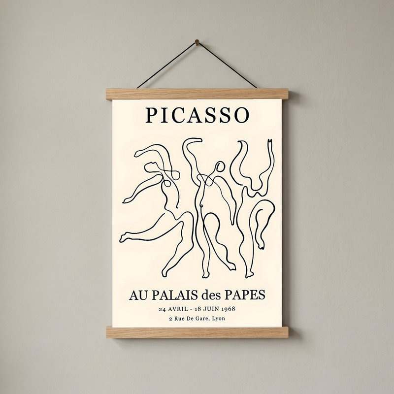 Picasso Au Palais des Papes 1968 Exhibition Poster Vintage Line Art Print