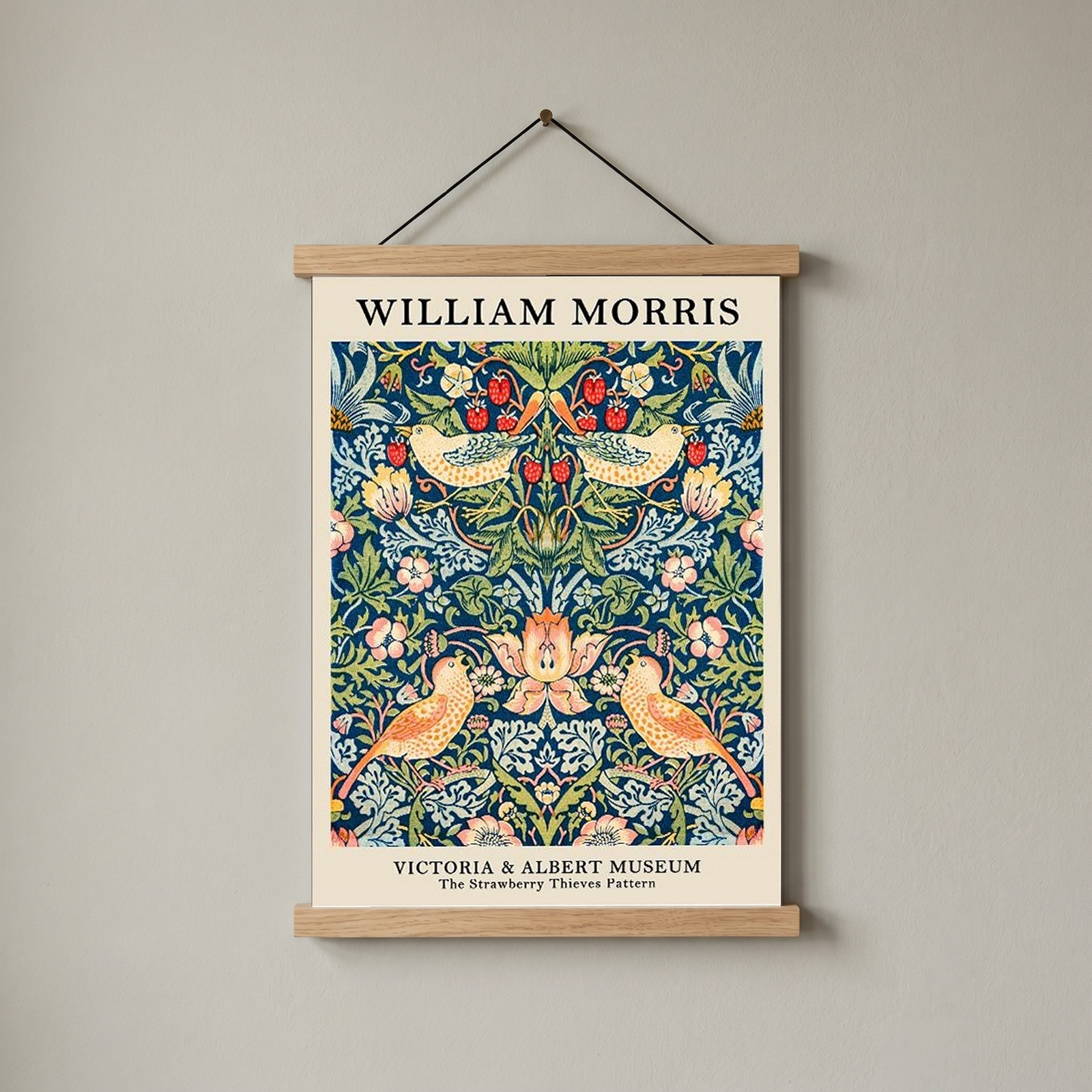William Morris Strawberry Thief Print — V&A Museum Botanical Art