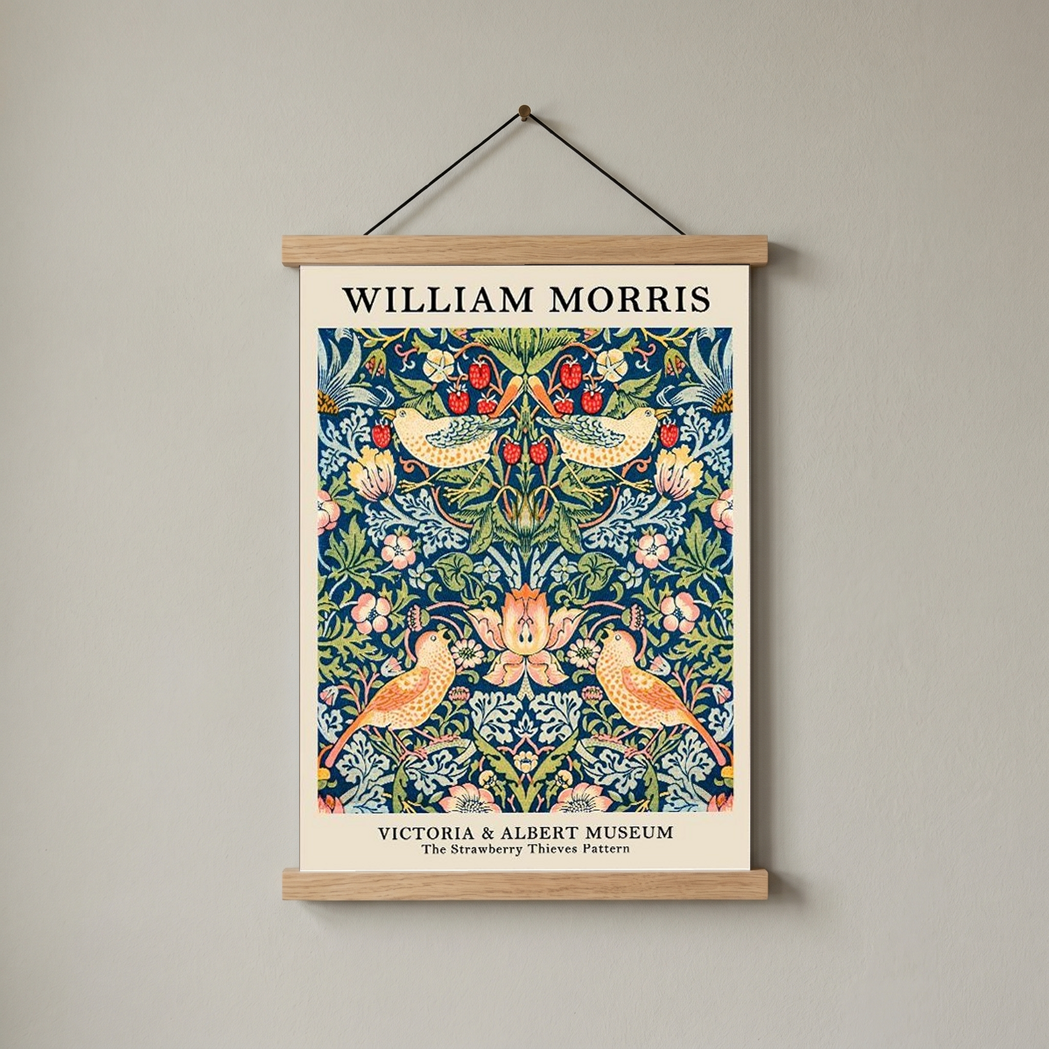 William Morris Strawberry Thief Print — V&A Museum Botanical Art