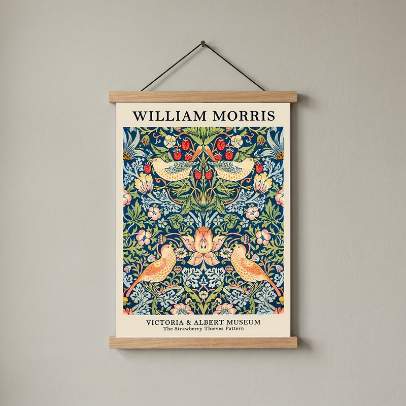 William Morris Strawberry Thief Print — V&A Museum Botanical Art