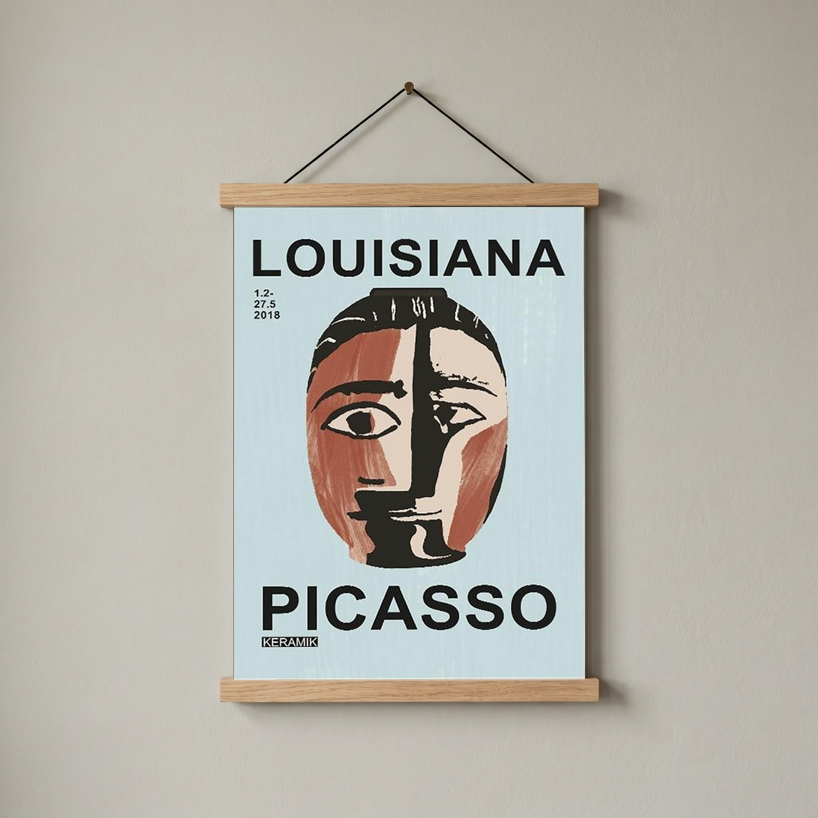 Picasso Louisiana Keramik Poster — Abstract Face Exhibition Print