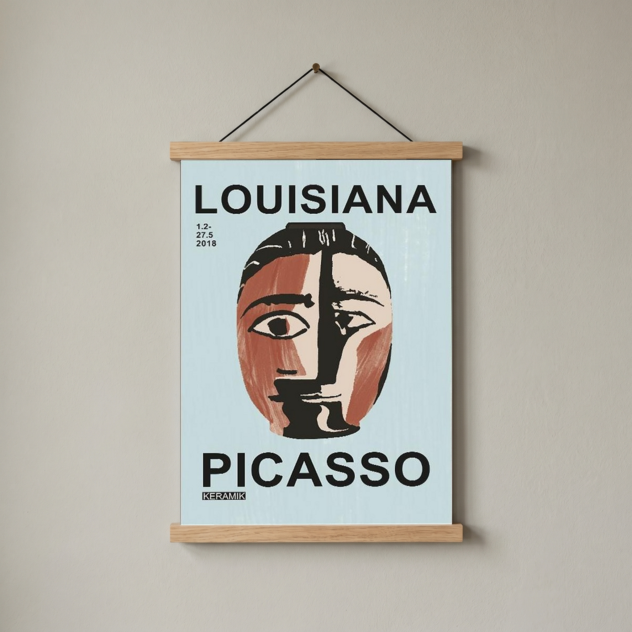 Picasso Louisiana Keramik Poster — Abstract Face Exhibition Print