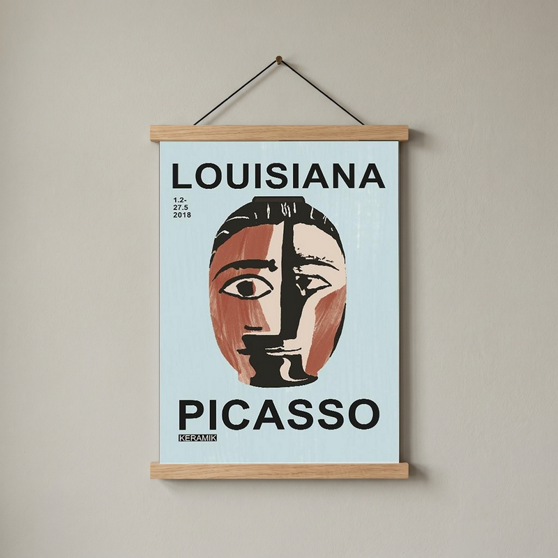 Picasso Louisiana Keramik Poster — Abstract Face Exhibition Print