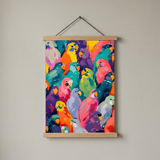 Pop Art Parrot Print — Vibrant Tropical Bird Wall Decor Poster