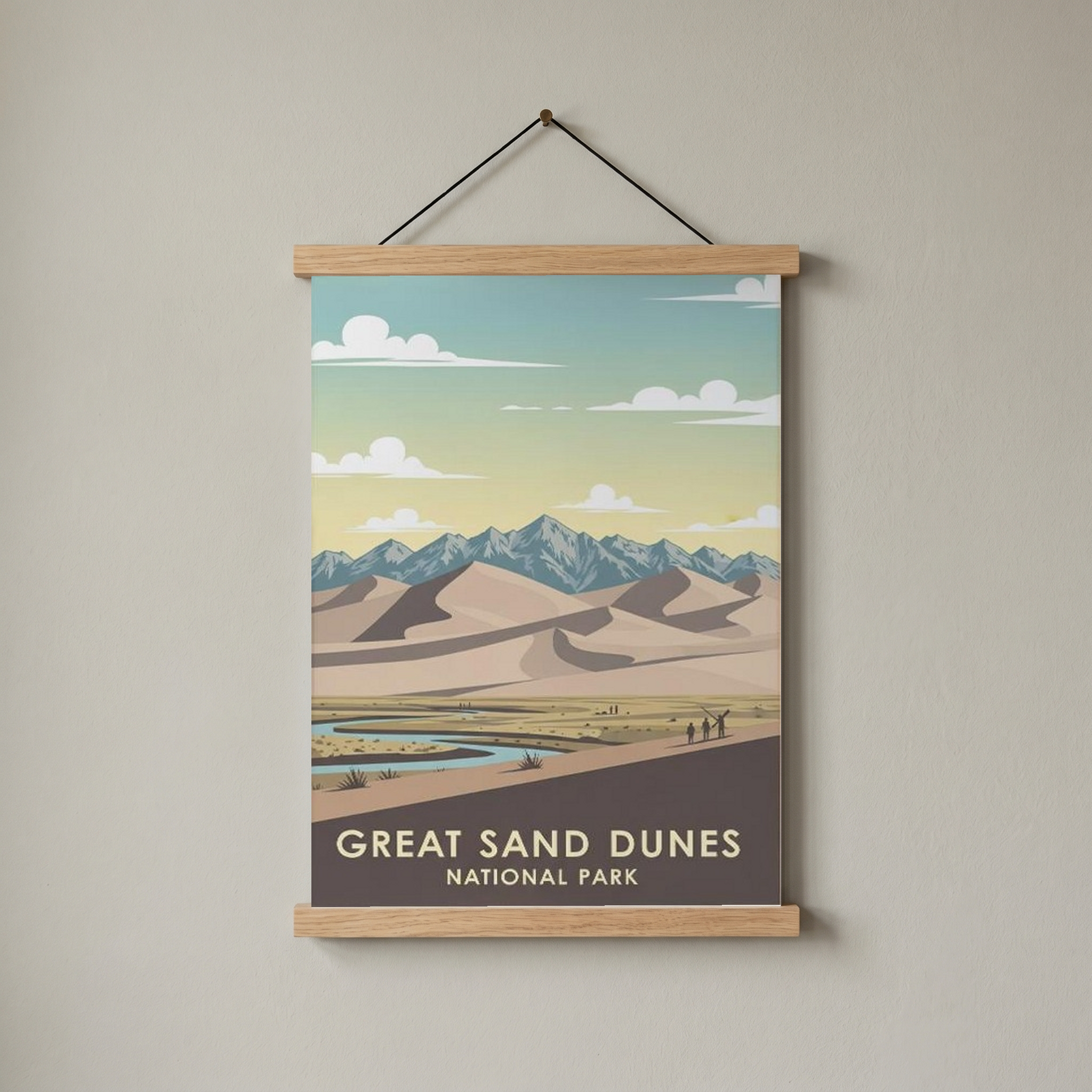 Great Sand Dunes National Park Poster — Vintage Colorado Dune Field Print