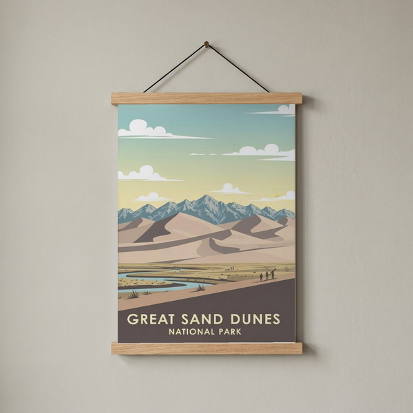 Great Sand Dunes National Park Poster — Vintage Colorado Dune Field Print