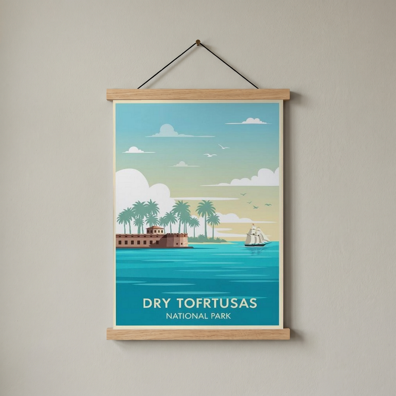 Dry Tortugas National Park Poster — Vintage Fort Jefferson Florida Print
