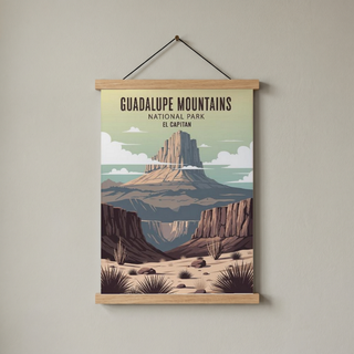 Guadalupe Mountains National Park Poster — Vintage El Capitan Texas Print