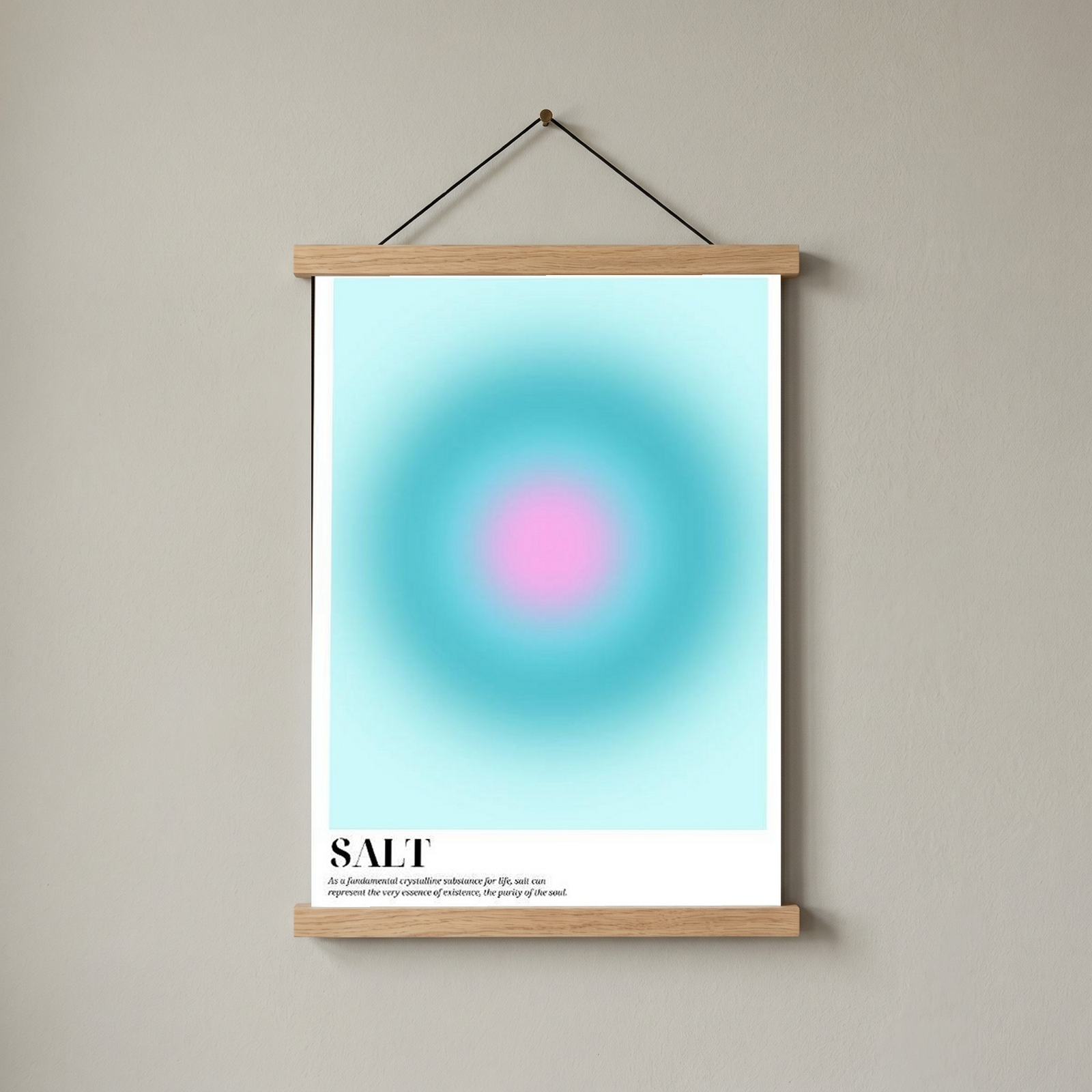 Salt Aura Abstract Poster — Spiritual Gradient Wall Art Print