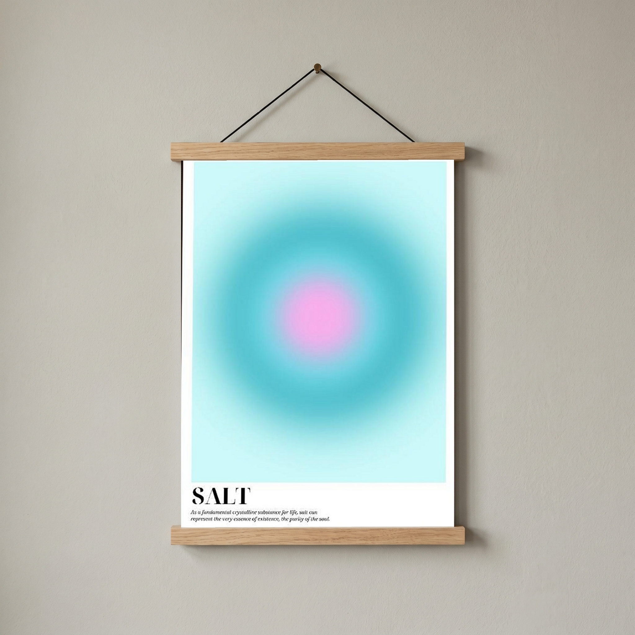 Salt Aura Abstract Poster — Spiritual Gradient Wall Art Print