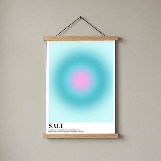 Salt Aura Abstract Poster — Spiritual Gradient Wall Art Print