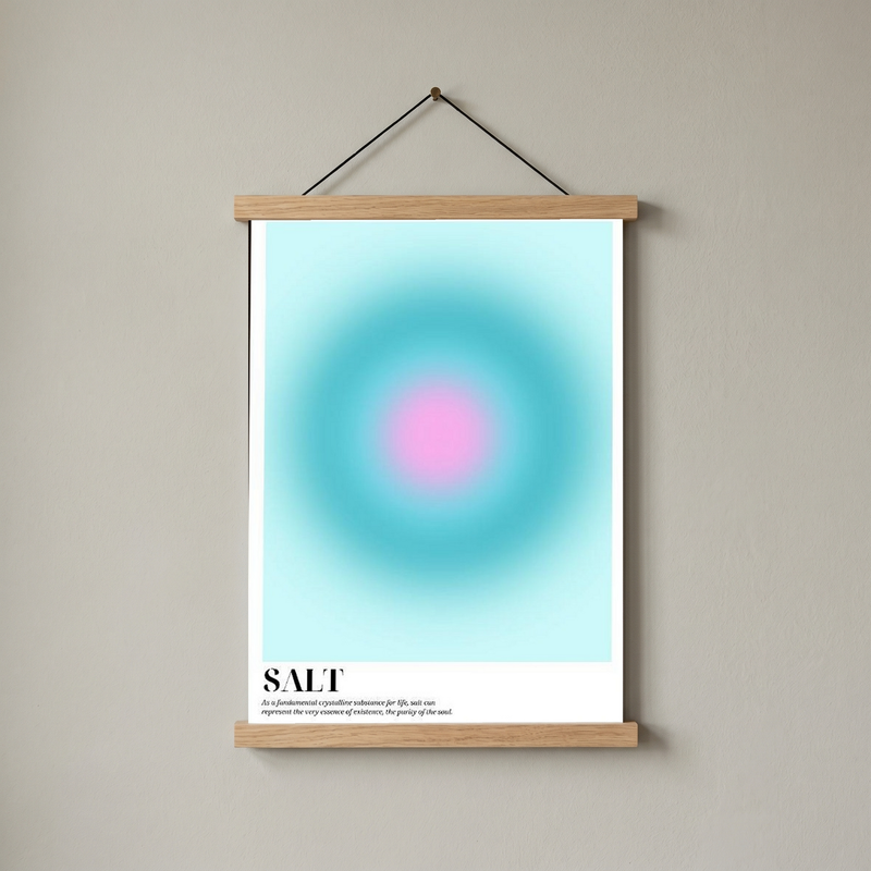 Salt Aura Abstract Poster — Spiritual Gradient Wall Art Print
