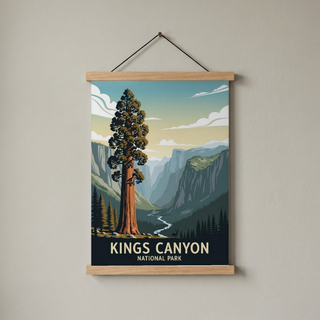 Kings Canyon National Park Poster — Vintage California Giant Sequoia Print
