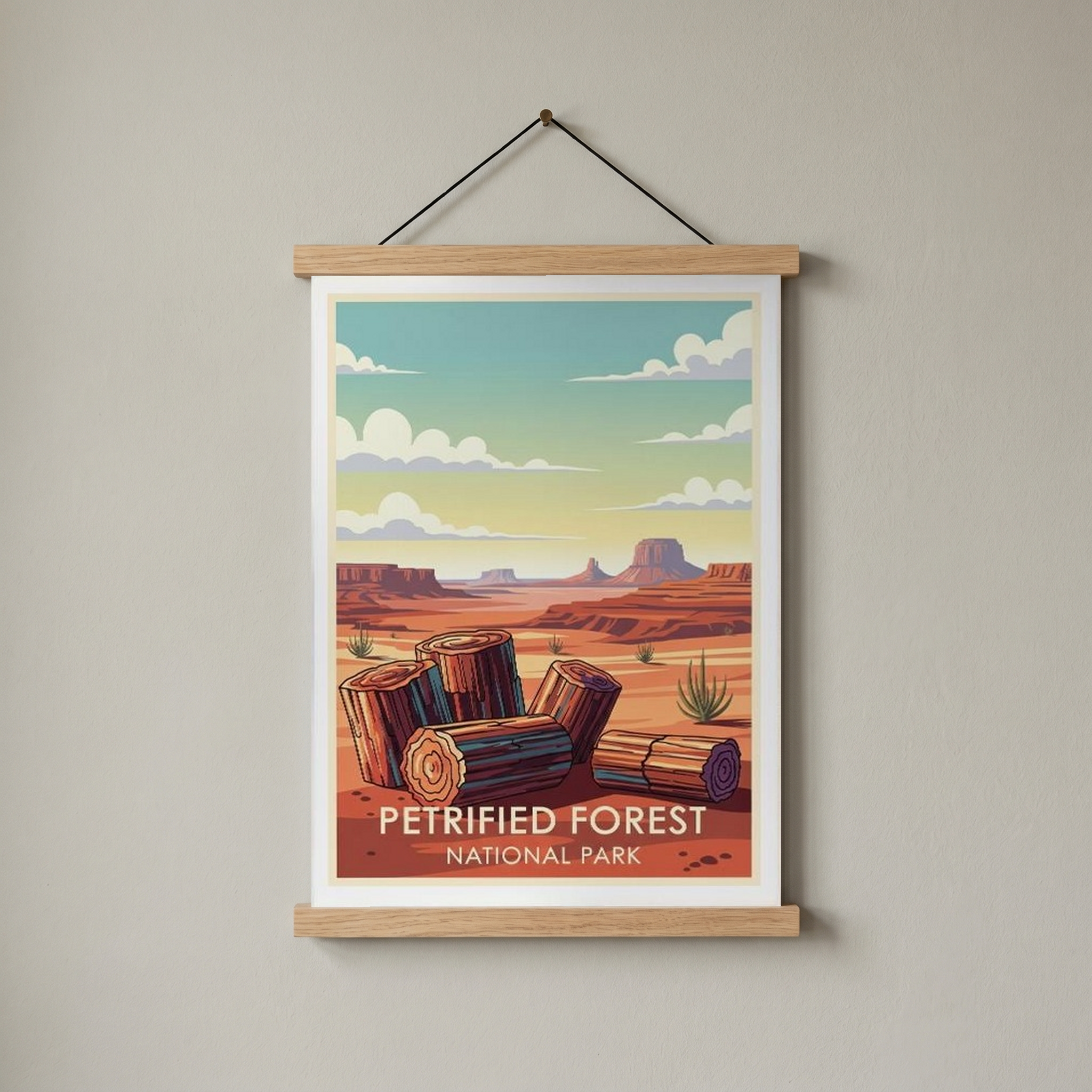 Petrified Forest National Park Poster — Vintage Arizona Painted Desert Print