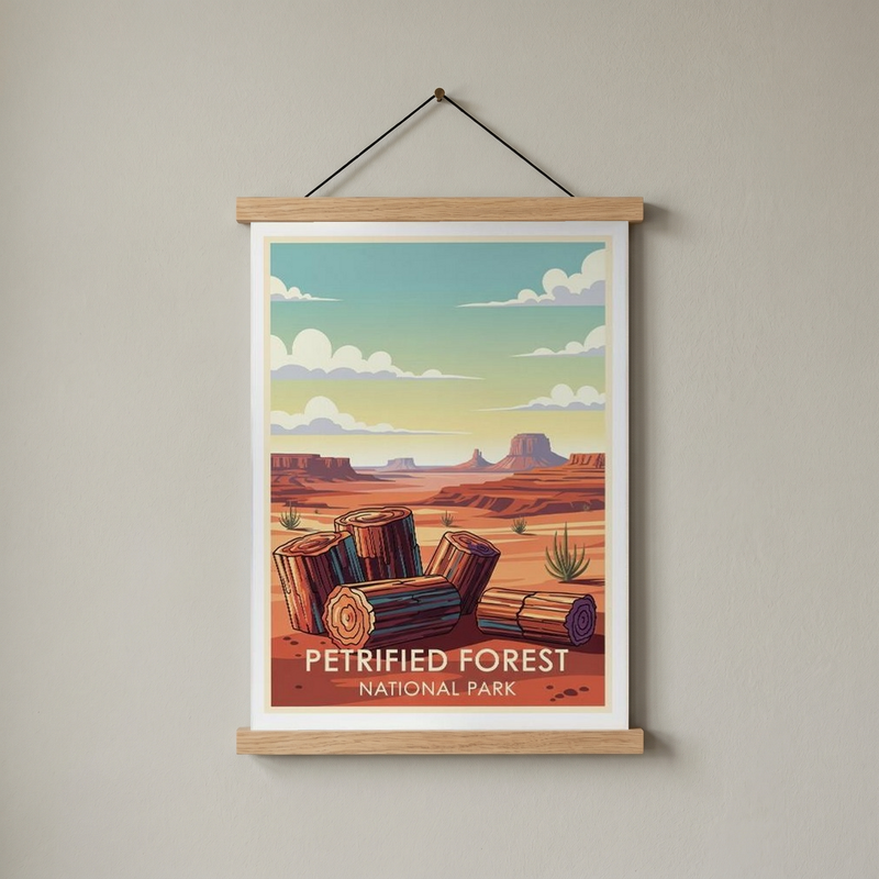 Petrified Forest National Park Poster — Vintage Arizona Painted Desert Print