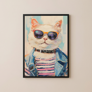 Pawsitively Purrfect Wall Art Print — Cute Cat Lover Quote Poster