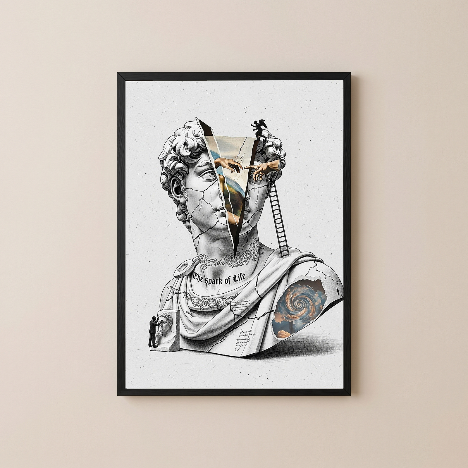 The Spark of Life — Michelangelo's Creation of Adam Wall Art Print
