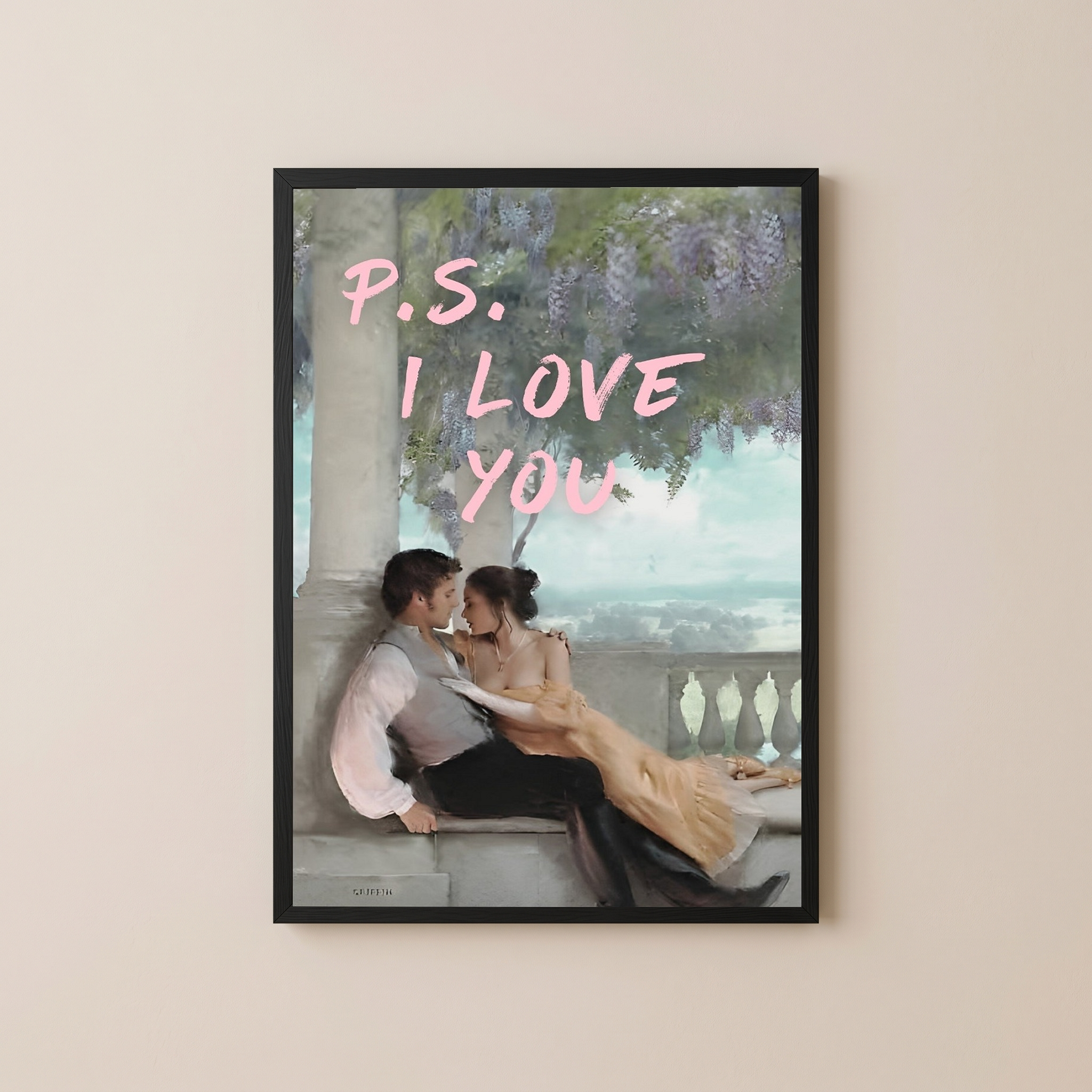 P.S. I Love You Wall Art Print — Romantic Love Letter Quote Poster