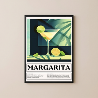Margarita Wall Art Print — Classic Tequila Cocktail Poster