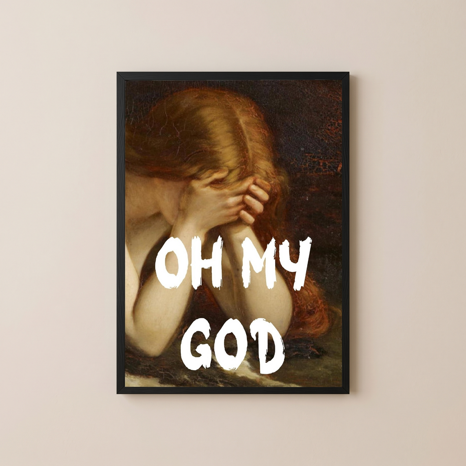 Oh My God Wall Art Print — Bold Expression Quote Poster