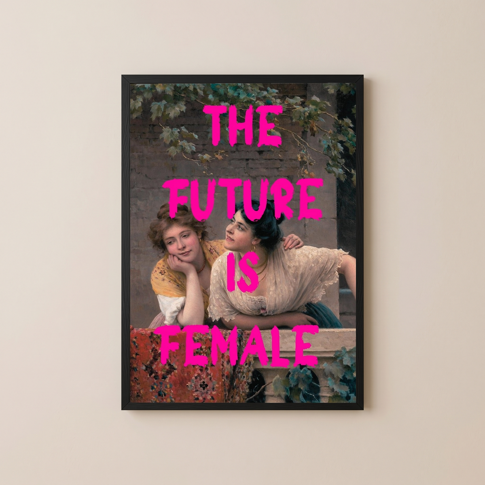 The Future is Female Wall Art Print — Bold Feminist Quote Poster