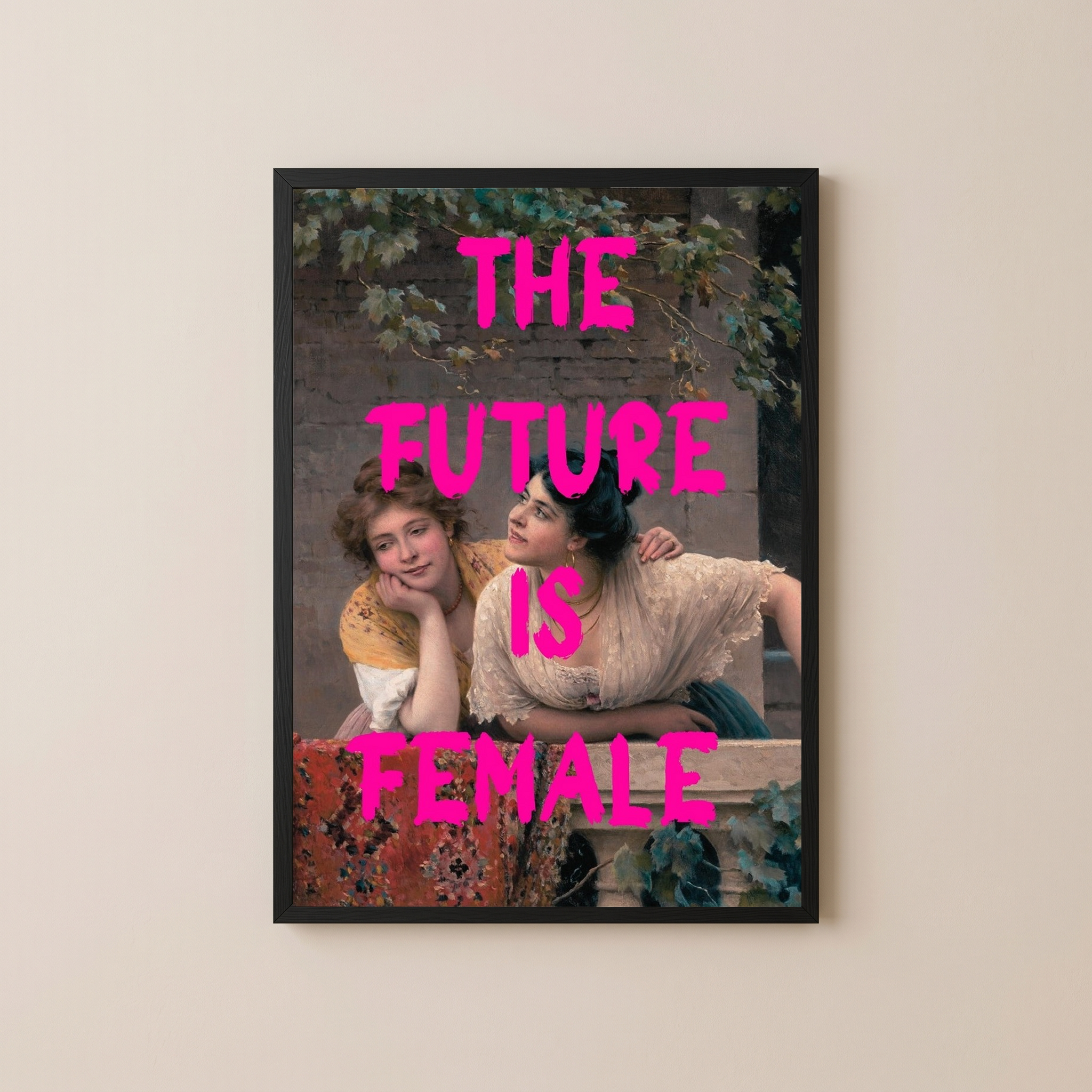 The Future is Female Wall Art Print — Bold Feminist Quote Poster