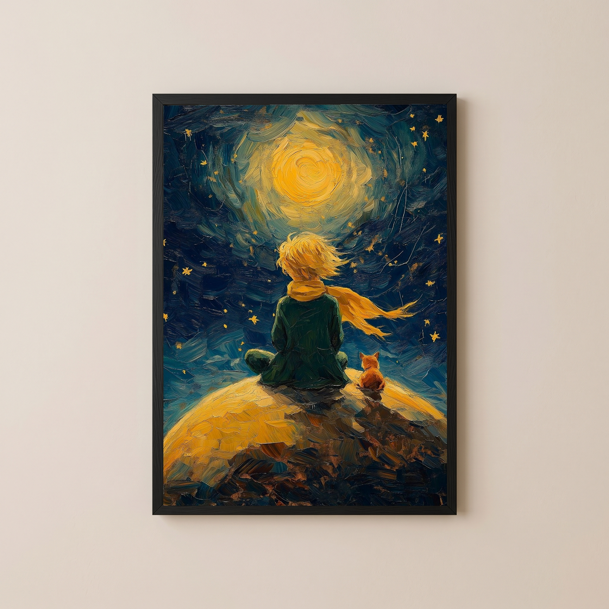 Little Prince Wall Art Print — Antoine de Saint-Exupéry Tribute Poster