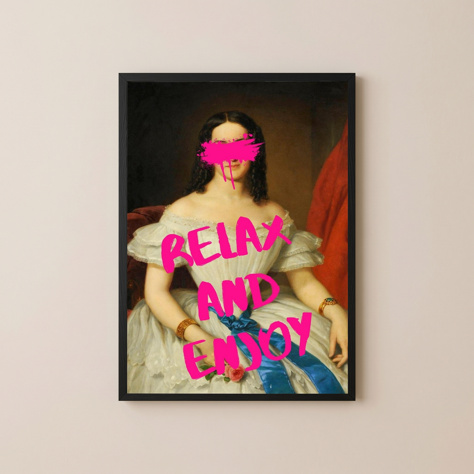 Relax And Enjoy Wall Art Print — Soft Mindful Quote Poster