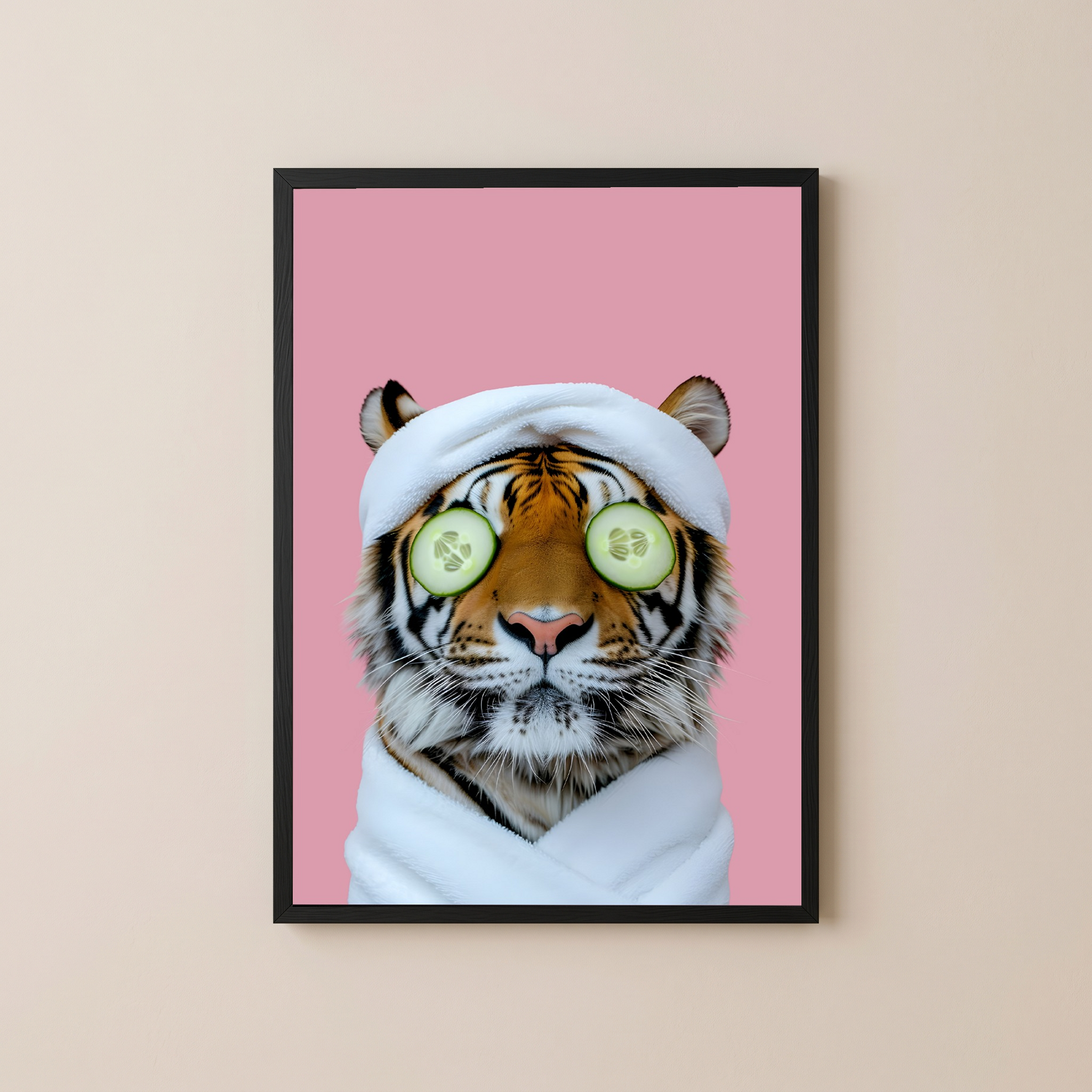 Tiger Retreat Wall Art Print — Bold Animal Portrait Poster