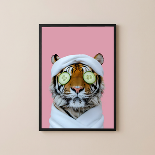 Tiger Retreat Wall Art Print — Bold Animal Portrait Poster