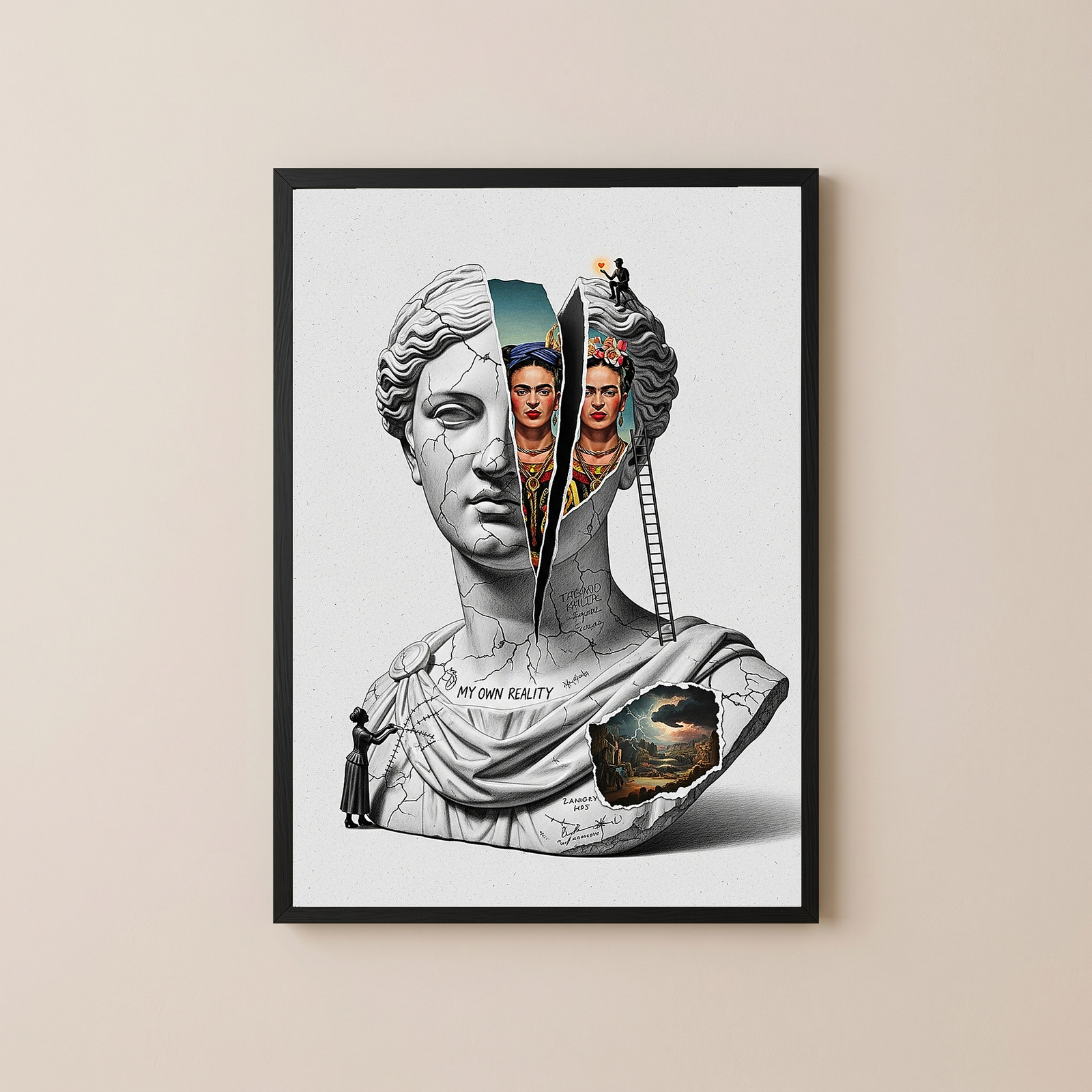 My Own Reality — Frida Kahlo Inspired Wall Art Print