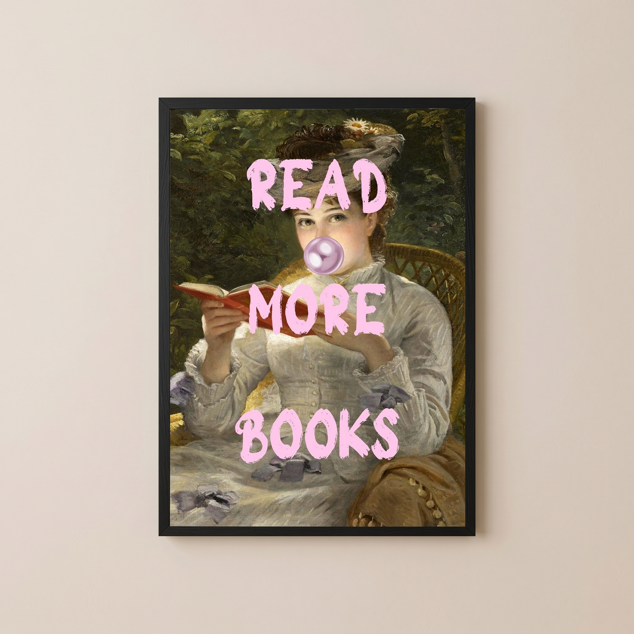 Read More Books Wall Art Print — Book Lover Reading Quote Poster