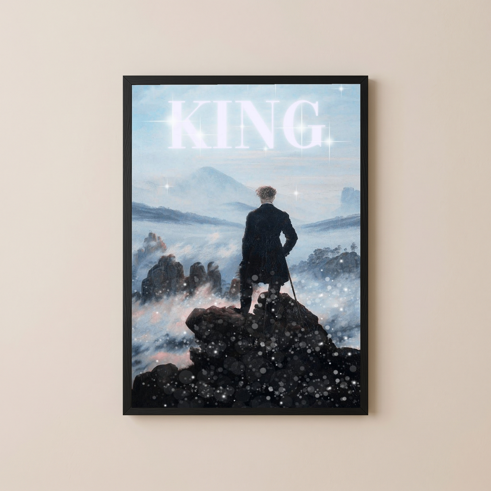 The King Wall Art Print — Bold Royal Quote Poster