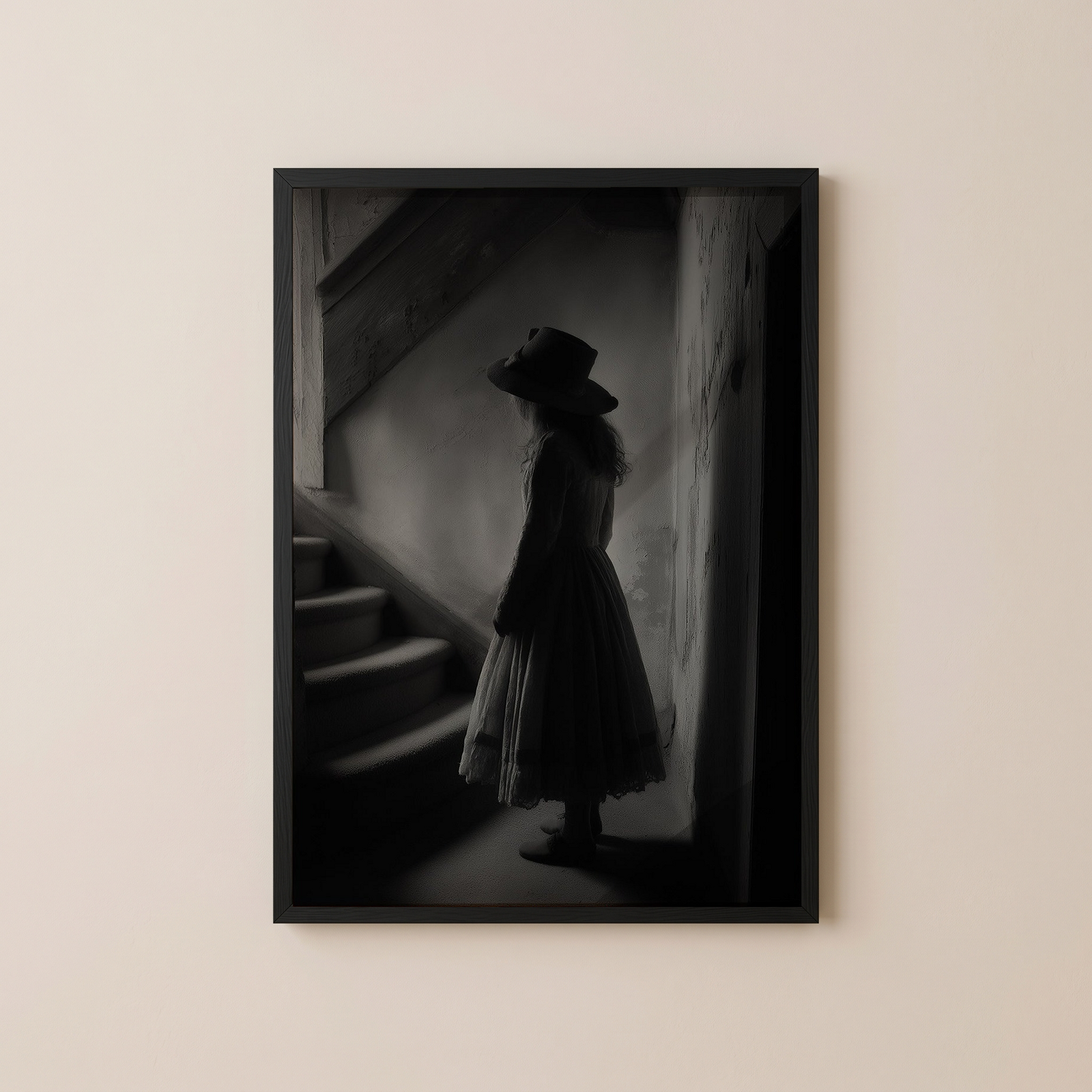 Whispers of Yesterday Wall Art Print — Vintage Nostalgic Portrait Poster