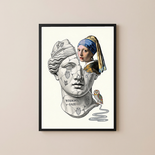 Wisdom's Gaze — Vermeer's Girl with a Pearl Earring Wall Art Print