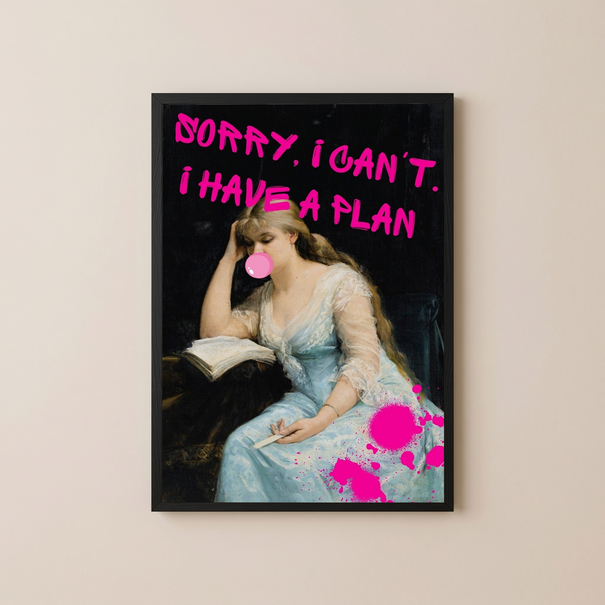 She's Got a Plan Wall Art Print — Strategic Feminine Quote Poster